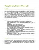 Descripción de puestos. Dueño.gerente