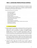 SOCIEDADES PREINDUSTRIALES EUROPEAS.