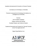 Protocolo de actuación del Criminólogo-Criminalista en la investigación de Homicidios.