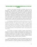 CRÍTICA SOBRE “EL PODER ANESTESIANTE DE LA TV EN LOS NIÑOS”