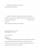 DISEÑO DE UN SISTEMA DE REGISTRO PARA INGRESO Y EGRESO DE MATERIAL CLASIFICADO DE LA OFICINA REGIONAL CARICUAO DEL INSTITUTO DE TRANSPORTE TERRESTRE. DISTRITO CAPITAL. VENEZUELA