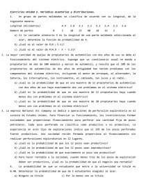 Ejercicios Unidad 2. Variables aleatorias y distribuciones. Página 1