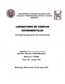 Actividad de adquisición del conocimiento ciencias experimentales