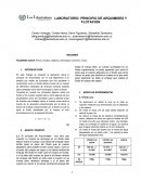 LABORATORIO: PRINCIPIO DE ARQUIMIDES Y FLOTACION