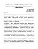 IMPORTANCIA DE LA EDUCACIÓN Y PARTICIPACIÓN CIUDADANA COMO INSTRUMENTOS PARA LA SUSTENTABILIDAD: MUNICIPIO DE NACAJUCA, TABASCO, 2001-2010