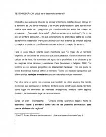 TEXTO RESEÑADO: ¿Qué es el desarrollo territorial?. Página 1