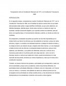 “Comparación entre la Constitución Mexicana de 1917 y la Constitución Francesa de 1958”