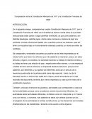 Comparación entre la Constitución mexicana de 1917 y la Constitución francesa de 1958