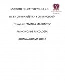 Ensayo de “AMAR A MADRAZOS” PRINCIPIOS DE PSICOLOGÍA