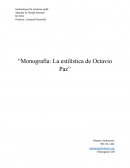 “Monografía: La estilística de Octavio Paz”