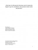 ¿Qué tipo de información disminuye más la impresión negativa que los estudiantes universitarios tienen sobre una persona?