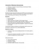 Licenciado en Relaciones Internacionales