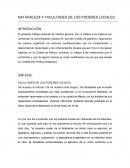 NATURALEZA Y FACULTADES DE LOS PODERES LOCALES