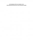 DETERMINACIÓN DE HIERRO CON ORTOFENANTROLINA EN UNA MATERIA PRIMA