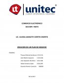 COMERCIO ELECTRONICO SECCION V6073 LIC. JULISSA JAMILETH CORTES OSORTO CREACION DE UN PLAN DE NEGOCIO