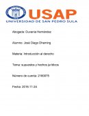 El Supuesto jurídico es la hipótesis normativa de cuya realización se derivan las consecuencias jurídicas.La consecuencia que se enlaza puede consistir en el nacimiento, transmisión, modificación o extinción de relaciones jurídicas, eventos que se