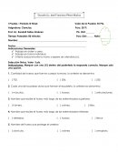 Indicaciones: Marque con una (X) dentro del paréntesis la respuesta correcta. Marque solo una opción.