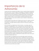 Importancia de la Astronomía