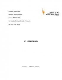 Después de varias lecturas realizadas y de varias investigaciones acerca el derecho. Página 1