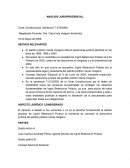 Análisis jurisprudencial. ASPECTO JURÍDICO CONSIDERADO