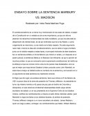 ENSAYO SOBRE LA SENTENCIA MARBURY VS. MADISON