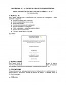 PARTES DE PROYECTOS DE INVESTIGACION