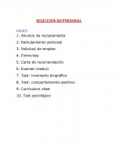 Seleccion de personal.