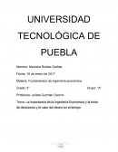 La importancia de la Ingeniería Económica y la toma de decisiones y el valor del dinero en el tiempo