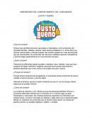 DIMENSIONES DEL COMPORTAMIENTO DEL CONSUMIDOR (JUSTO Y BUENO)