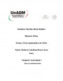 Ética y la administración Actividad 1. Ética y la administración