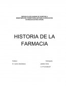 REPUBLICA BOLIVARINA DE VENEZUELA MINISTERIO DEL PODER POPULAR PARA LA EDUCACIÓN ACHAGUAS ESTADO APURE HISTORIA DE LA FARMACIA