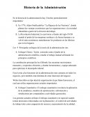 Historia de la Administracion.