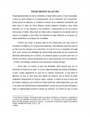 TERCER REPORTE DE LECTURA