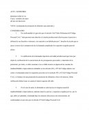 Auto de admisibilidad de la demanda.