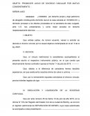 Escrito de divorcio con separación de bienes-