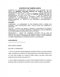 CONTRATO COMPRAVENTA CON ARBITRAJE.. Página 1
