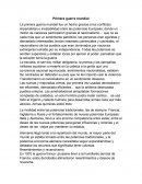 La primera guerra mundial fue un hecho gracias a los conflictos imperialistas e inestabilidad entre las potencias Europeas