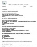 Prueba de ciencias naturales.