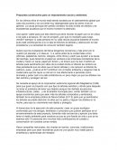 Propuesta constructiva para un mejoramiento social y ambiental.