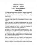 SABIDURÍA DEL EDITOR ENSAYO DEL 2 CAPITULO EL ARTE DEL DESCUBRIMIENTO