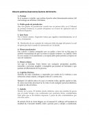 Es el examen o estudio que realiza el perito sobre determinada materia, del cual entrega un informe o dictamen.