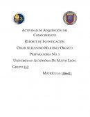 Actividad de Adquisición del Conocimiento. Etapa 1. Química..