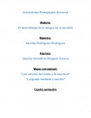 Los valores del habla y la escritura.