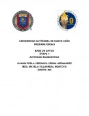 PREPARATORIA 9 BASE DE DATOS ETAPA 1 ACTIVIDAD DIAGNOSTICA 1814584 PERLA VERONICA CERNA HERNANDEZ