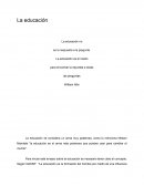 La educación es el medio para encontrar la repuesta a todas las preguntas