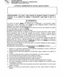 Actividad Comprensión de lectura Quinto Básico