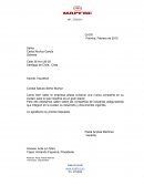 Ejemplo de una carta.