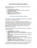 CARACTERICAS COMUNICACIÓN ASERTIVA.