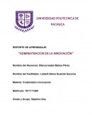 INNOVACION “ADMINISTRACION DE LA INNOVACIÓN”.