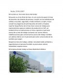 Respecto al área de trabajo, calidad, inocuidad medio ambiente y seguridad para el personal también se promueven valores honestidad, respeto mutuo.
